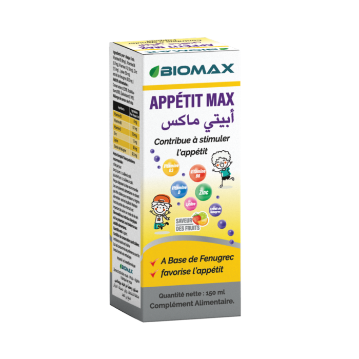 Appétit Max sirop 150ml – Parapharmacie Ennour