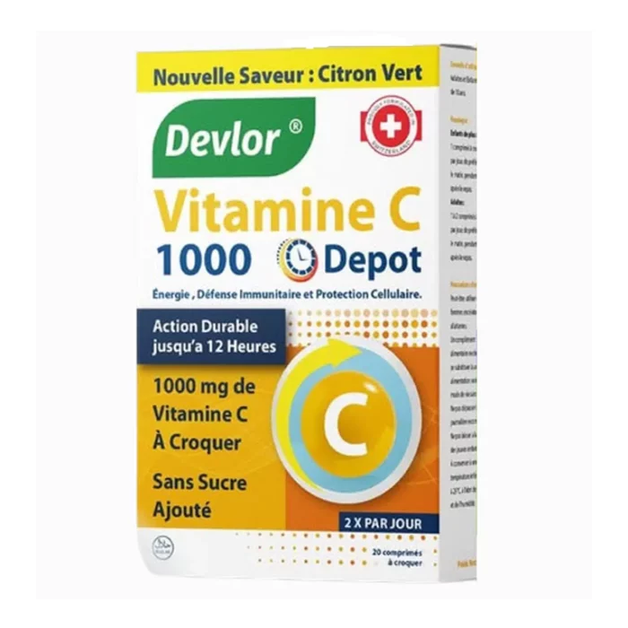 Devlor vitamine c 1000 Comprimés bt/20 – Parapharmacie Ennour