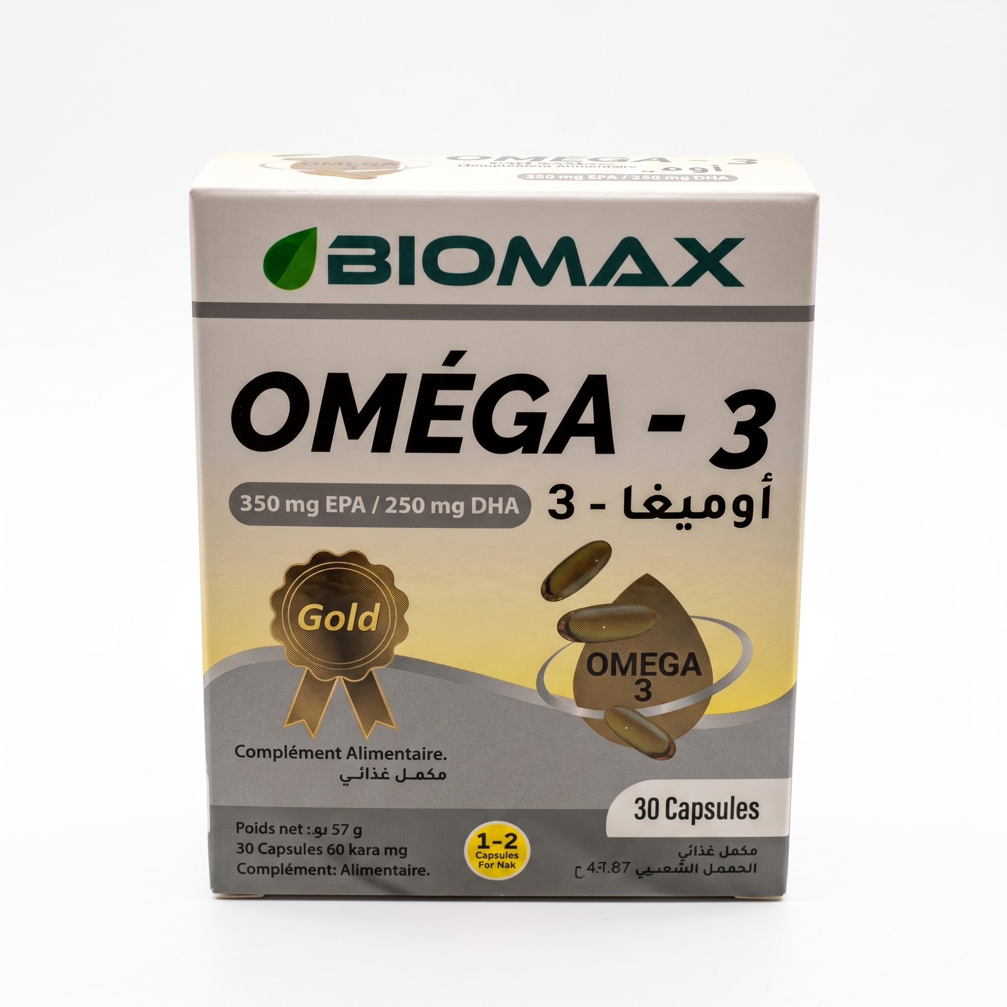 123 (1) Biomax oméga -3 gold capsules bt/ 30 – Image 1
